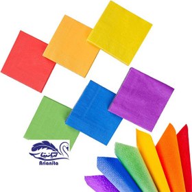 تصویر دستمال کاغذی کوکتل رنگی 