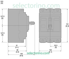 تصویر کلید اتوماتیک قابل تنظیم رنج جریانLV429840(70-100) اشنایدر الکتریک C10N3TM100 قدرت قطع 50KA 