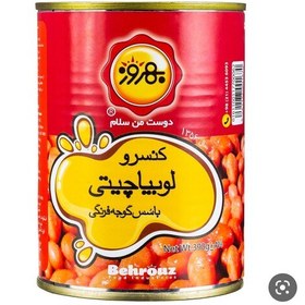 تصویر کنسرو لوبیا با سس گوجه فرنگی بهروز 380 گرمی 12 عددی 