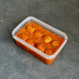 تصویر کوفته مرغ با سس بادمجان کبابی 