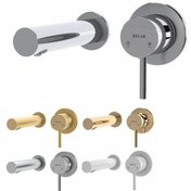 تصویر شیر روشویی توکار کلار مدل فلور لاکچری رنگ طلایی 