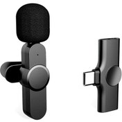 تصویر میکروفون یقه ای بی سیم مدل K8 رابط Type-C ا K8 Type-C Wireless lapel microphone K8 Type-C Wireless lapel microphone