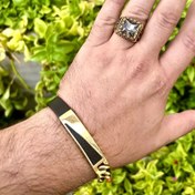 تصویر ست دستبند و انگشتر رولکس استیل طلایی سایز ۹ و ۱۰ و ۱۱ 