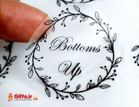 تصویر چاپ لیبل شیشه ای مات 