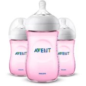 تصویر شیشه شیر نچرال اونت صورتی ۲۶۰میل openbox 