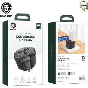 تصویر تبدیل برق جهانی گرین Green Conversion UK PLUG GNUVUKPLGBK 