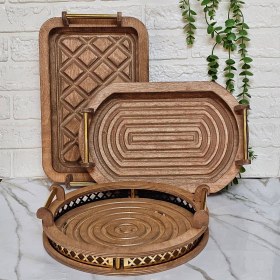 تصویر سینی چوبی مستطیل گاد 