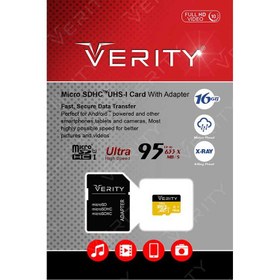 تصویر کارت حافظه 16 گیگابایت وریتی Verity U106 U1 95MB/s دیجی فردا ا memory card memory card