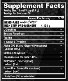 تصویر پمپ هموریج ناترکس Nutrex Research Hemo-Rage Extreme High Stim Pre Workout