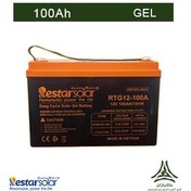 تصویر باتری خورشیدی 100 آمپر ۱۲ ولت دیپ سایکل ژل رستار سولار Solar Battery deep cycle 12v 100A/h Restar Solar