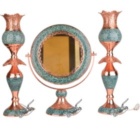 تصویر آینه و شمعدان گرد فیروزه کوبی 