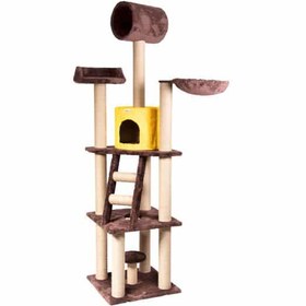 تصویر اسکرچر، لانه، جای خواب و درخت گربه کدیپک مدل بلوط Kedipek Cat Tree Oat Model