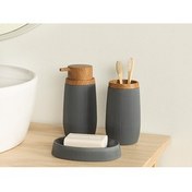 تصویر ست سرویس بهداشتی انگلیش هوم مدل Evelyn خاکستری ۳ تکه 