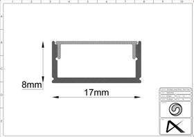 تصویر چراغ خطی توکار کابینتی 17 میلیمتر 20 وات| کدK6 