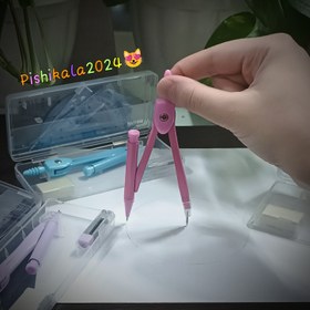 تصویر ست پرگار و خط کش 