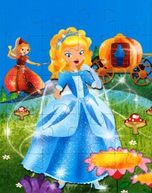 تصویر Cinderella کتاب داستان پازلی Cinderella 4 exciting jigsaw to complete