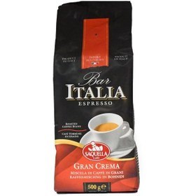 تصویر قهوه گرن کرما ساکوئلا ایتالیا قرمز Saquella Italia Gran Crema espresso coffee 1 kg