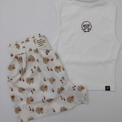 تصویر ست شلوارک و کراپ یقه اسکی با گلدوزی فانتزی - ببعی 