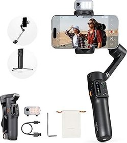 تصویر تثبیت کننده Gimbal Hohem ISteady V3 برای پشتیبانی از تلفن های هوشمند AI ردیاب ، میله داخلی سه پایه داخلی ، کنترل از راه دور قابل جدا شدن ، گیمبال تلفن 3 محوره برای مسافرت/vlog/tiktok hohem iSteady V3 Gimbal Stabilizer for Smartphone Support Magnetic AI Tracker, Built-in Tripod Extension Rod, Detachable Remote Control, 3-Axis Phone Gimbal for Travel/Vlog/TikTok