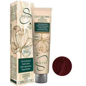 تصویر رنگ مو بدون آمونیاک سلوم شماره 6-5 حجم 120 میل رنگ قرمز گیلاسی. 