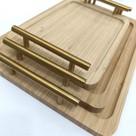 تصویر سینی 3تکه بامبو 3 Piece Bamboo Tray