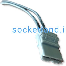 تصویر سوکت دو فیش کالسکه ای\سیم خودرویی نمره ۴\طوسی socket