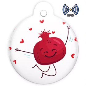 تصویر تگ NFC طرح جاکلیدی مدل انار خوشحال 