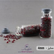 تصویر نگین DMC حرارتی هشت ضلعی قرمز تیره 4 میل 