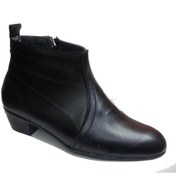 تصویر کفش نیم بوت چرم مردانه تخم مرغی 