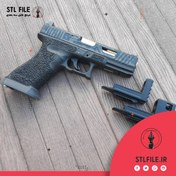 تصویر طرح سه بعدی مدل اسلحه به نقش گلاک 
