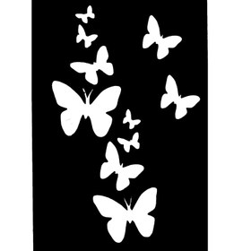 تصویر شابلون تتو موقت مدل پروانه 036 مجموعه 2 عددی 