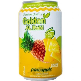 تصویر نوشیدنی پالپ دار آناناس گلدن الربیع 330 میلی لیتر Golden AL Rabi Golden AL Rabi pineapple juice drink not from concentrate 330 ml