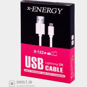 تصویر کابل شارژ و تبدیل USB به Lighting ایکس انرژی مدل X-122 طول2متر 