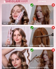 تصویر دستگاه کرلی شیگلم صورتی سایز 25 میل 