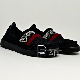 تصویر گیوه مدل نوار قرمز - مشکی / giveh_sport