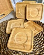 تصویر زیر لیوانی بامبو وارداتی - مربع 