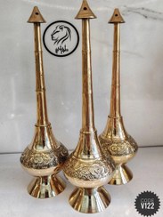 تصویر گلاب پاش برنجی سایز 10 اینچ تکی Brass Rosewater Sprinkler – 10 Inch