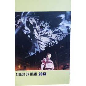 تصویر دفتر طراحی کاغذ کرافت همیشه طرح انیمه Attack On Titan 2013 سایز A5 