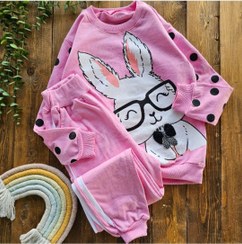 تصویر بلوز و شلوار بچگانه خرگوش - صورتی / ۶۰ 