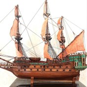 تصویر ماکت کشتی بادبانی چوبی.پذیرش سفارش اماده سازی تا 2 ماه 