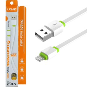 تصویر کابل 300 میلی‌متری Lightning الدینیو XS-073 LDNIO XS-073 300mm 2.4A Lightning Cable