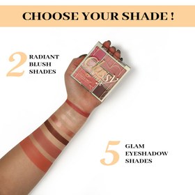 تصویر پالت سایه 7 رنگ فوراور52 (CLM003) FOREVER52 Classy Max 2Color Blush + 5Color Eyeshadow Palette CLM003- 20.2gr