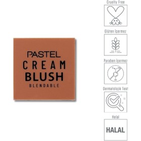 تصویر رژگونه اورجینال برند Pastel مدل Cream Blush 45 کد 194 