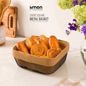 تصویر سبد فلزی مربع کوتاه 