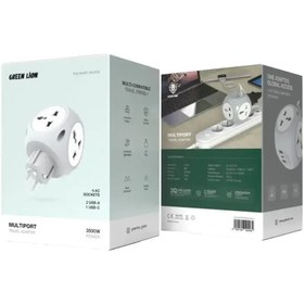 تصویر چندراهی برق گرین لاین مدل Multiport Travel Adapter GS-05 