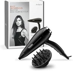 تصویر BaByliss Hair Dryer Turbo Smooth 2200, Powerful Dryer With Adjustable Speed Settings, Multiple Heat Settings For Customized Styling, Ionic Technology Reduces Frizz And Enhances Shine, D572DSDE (Black) 