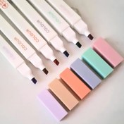 تصویر هایلایتر مکعبی پاستیلی شش رنگ 