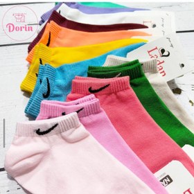 تصویر جوراب مچی رنگ فانتزی نایک - مرجانی / S1_0016 ا Nike fancy colored ankle socks Nike fancy colored ankle socks