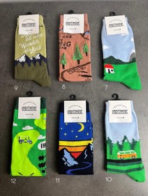 تصویر جوراب طرح طبیعت - طرح ۹ کوهستان 