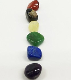 تصویر قیمت وخرید سنگ های هفت چاکرا/ کد 7/ وزن حدود 80 گرم / مدل سنگ ها تامبل 